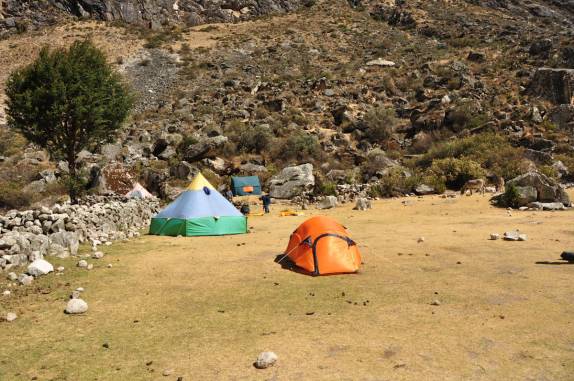 Nosso acampamento na região da Cordillera Blanca, próximo à Huaraz - Peru